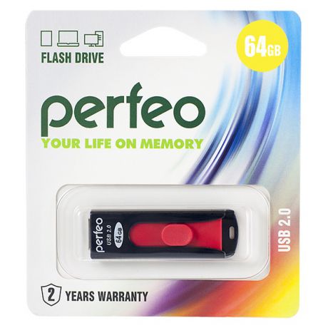 USB Флеш-накопитель Perfeo 64GB S01 черный