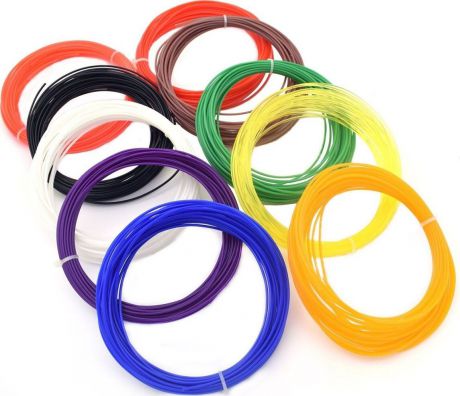 3D комплект ABS пластика для 3D ручек 10 цветов по 10 метром