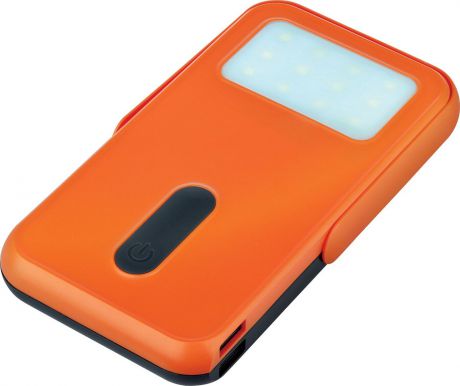 Внешний аккумулятор Qumo PowerAid Tourist Solar 2, черный, оранжевый