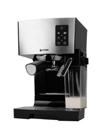 Кофеварка VITEK Мощность 1400 Вт Давление 15 бар. Съёмный поддон для капель.