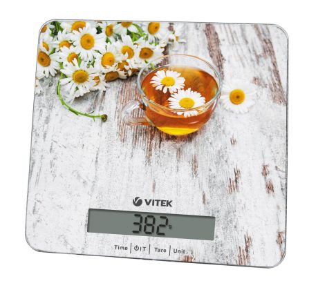 Весы кухонные VITEK Максимальный вес 5 кг, Цена деления 1г.LCD дисплей 57х25.6 mm.