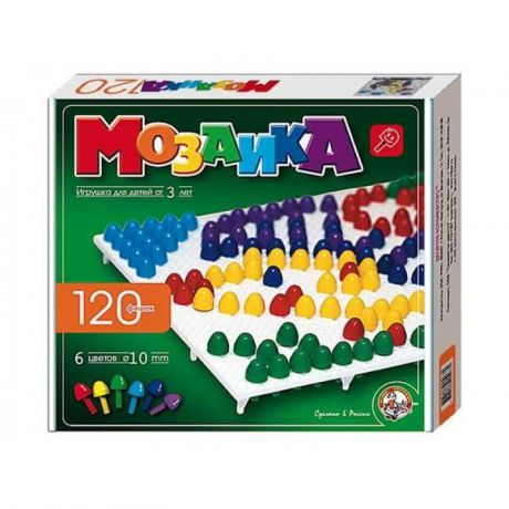 Пластмассовая мозаика для детей 120 элементов