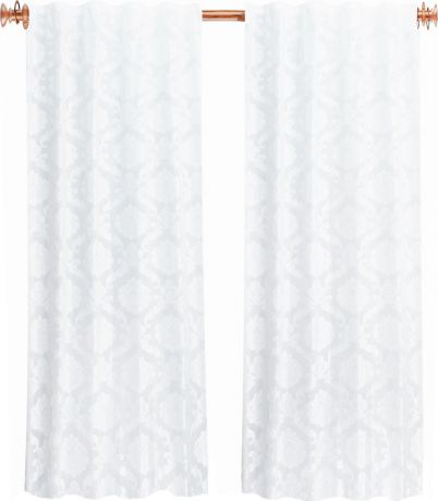 Тюль панбархат "Барокко", белый, 140х270 см - 2 шт., арт. 25152