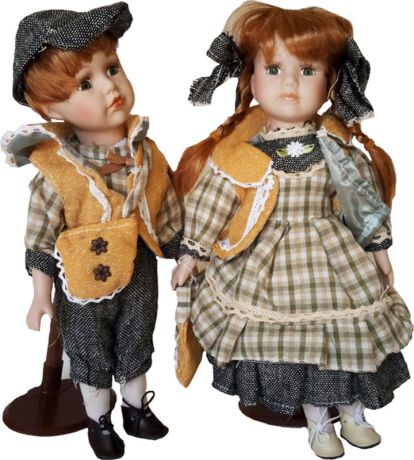 Фарфоровые куклы Мальчик и Девочка