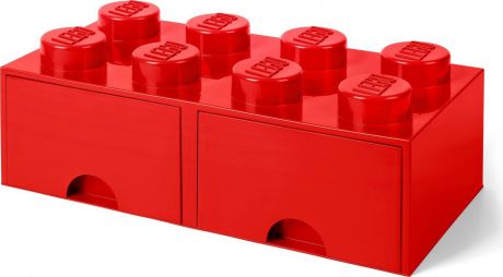Ящик для хранения 8 выдвижной LEGO красный