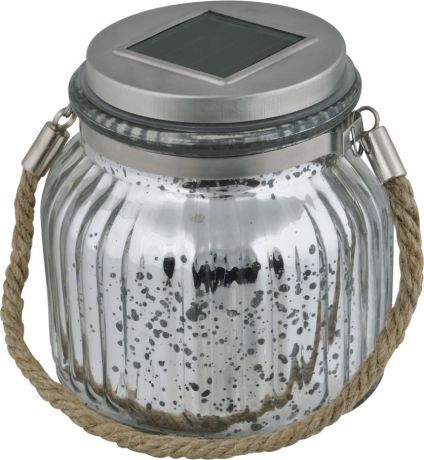 Светильник садовый Uniel Silver Jar на солнечных батареях