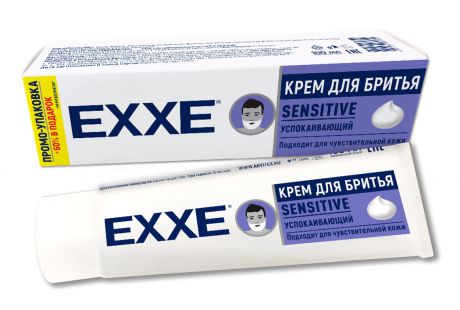 Крем для бритья EXXE sensitive д/чув кожи, 100 мл ПРОМО +60% В ПОДАРОК!