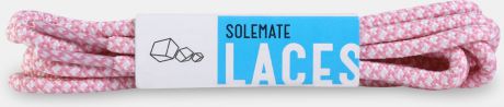 Шнурки Solemate Laces, WHPNK-SML-2018, 120 см, белый, розовый