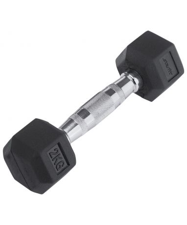 Гантель обрезиненная STARFIT DB-301 2 кг, черная