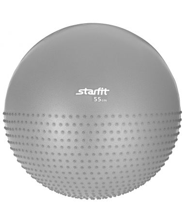 Мяч гимнастический полумассажный STARFIT GB-201 55 см, серый (антивзрыв)
