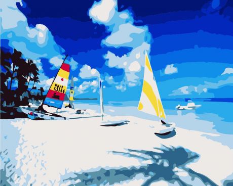 Картина по номерам Paintboy Original "Белые пески Доминиканы" 40х50см