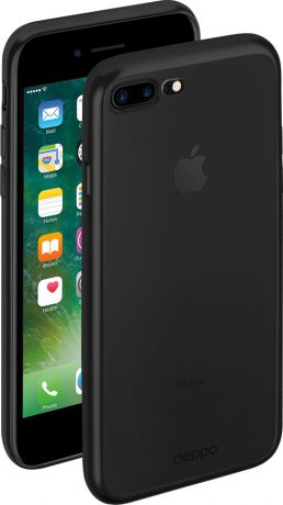 Чехол Gel Plus Case матовый для Apple iPhone 7/8 Plus, черный, Deppa