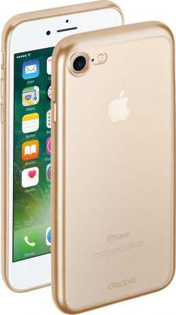 Чехол Gel Plus Case матовый для Apple iPhone 7/8, золотой, Deppa