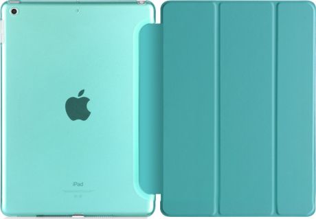 Чехол-обложка MyPads для Apple iPad Air тонкий умный кожаный на пластиковой основе с трансформацией в подставку бирюзовый