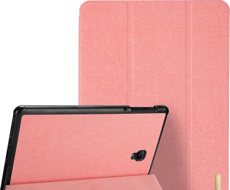 Чехол-обложка MyPads для Samsung Galaxy Tab S4 10.5 SM-T830/ T835 тонкий умный кожаный на пластиковой основе с трансформацией в подставку розовый