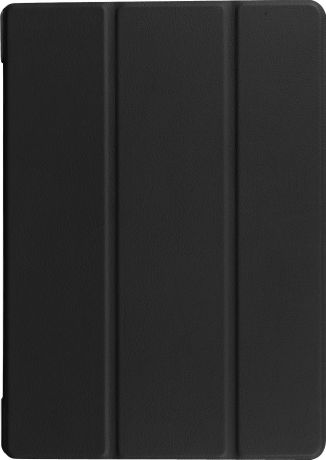 Чехол-обложка MyPads для Lenovo TB-8703N / X (ZA230018RU) тонкий умный кожаный на пластиковой основе с трансформацией в подставку черный