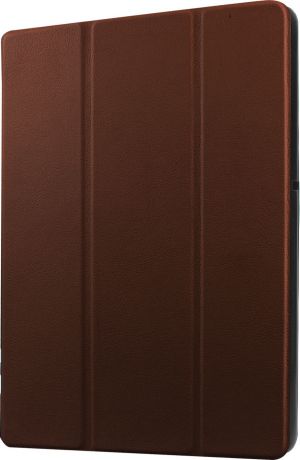 Чехол-обложка MyPads для Lenovo Ideatab A7600/A10-70 тонкий умный кожаный на пластиковой основе с трансформацией в подставку коричневый