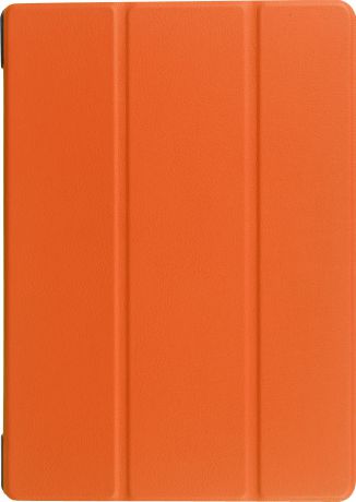 Чехол-обложка MyPads для Huawei MediaPad T2 7.0 Pro/ T2 7.0 Pro LTE тонкий умный кожаный на пластиковой основе с трансформацией в подставку оранжевый