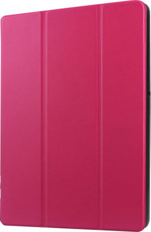Чехол-обложка MyPads для Acer Iconia One 10 B3-A30 тонкий умный кожаный на пластиковой основе с трансформацией в подставку розовый