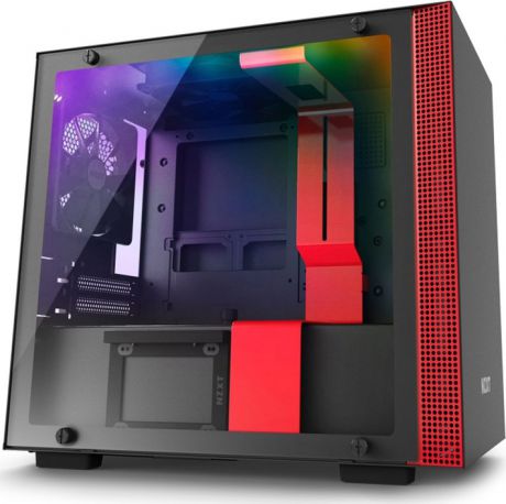 Компьютерный корпус NZXT H200i CA-H200W-BR MINI-ITX case black/red