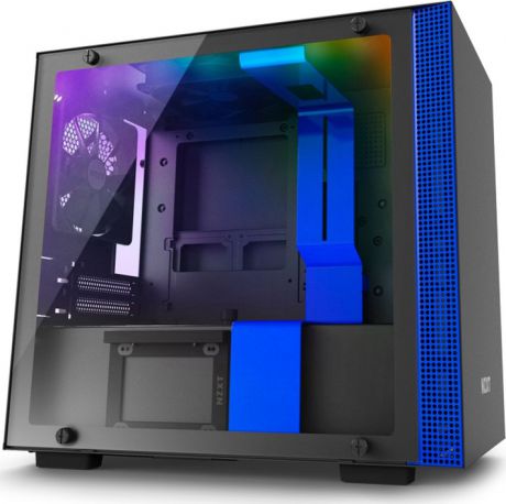 Компьютерный корпус NZXT H200i CA-H200W-BL MINI-ITX case black/blue