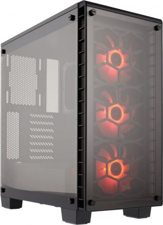 Компьютерный корпус Corsair Crystal Series® 460X RGB CC-9011101-WW ATX Mid-Tower, Front: (x3) 120mm SP120 RGB LED