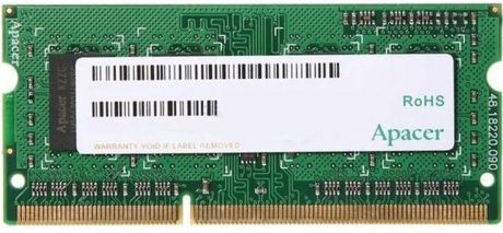 Оперативная память Apacer 2GB DDR3 1600 SO DIMM DS.02G2K.HAM Non-ECC, CL11, 1.5V, 1R, 256x8