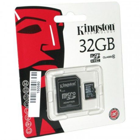 Карта памяти MicroSD 32GB Kingston Class 10 UHS-I Industrial Temp + SD адаптер