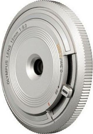 Объектив Olympus Body Cap Lens 15mm 1:8.0 (BCL-1580), серебристый
