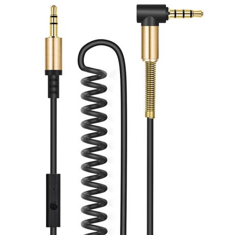 AUX-кабель 3.5мм - 3.5мм с микрофоном 2м Hoco UPA02 - Черный