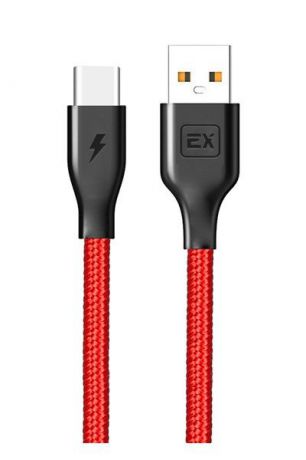 Дата-кабель Exployd USB - TYPE-C круглый красный 1М Classic EX-K-500