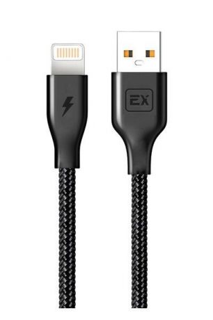 Дата-кабель Exployd USB - 8 Pin круглый чёрный 1М Classic EX-K-495