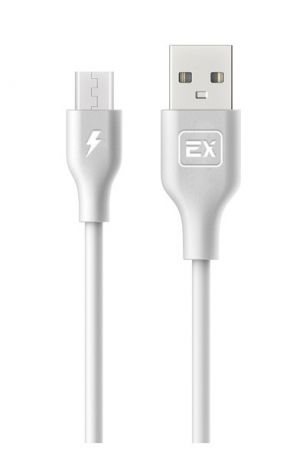 Дата-кабель Exployd USB - microUSB круглый белый 2М Classic EX-K-487