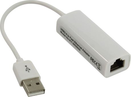 Адаптер-переходник Espada EUSBAmRJ45, USB 2.0 to RJ45 (100 Мбит/сек), белый