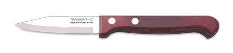 Нож Tramontina Polywood для очистки овощей, 21118/173-TR, красный, длина лезвия 7,5 см