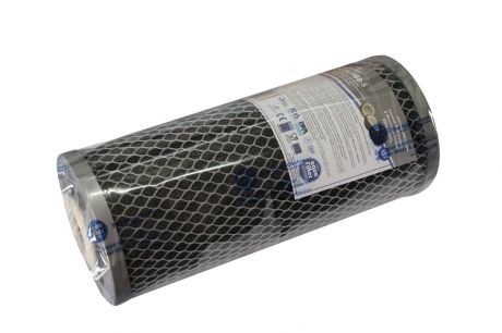 Картридж угольный, серия Silver, карбон-блок 10ВВ (активированный уголь, серебро) Aquafilter FCCBL10BB-S, 746