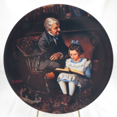 Декоративная тарелка Knowles "Коллекция Наследие: Маленькая школьница". Фарфор, деколь. США, Норман Роквелл, 1991