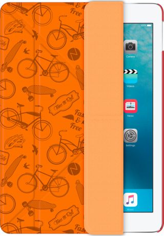 Чехол-подставка Wallet Onzo для Apple iPad Pro 9.7 c тиснением, оранжевый, Deppa