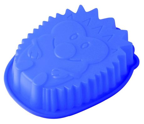 Форма для выпечки и заморозки Regent Inox "Ежик", силиконовая, цвет: синий, 20 см х 16 см