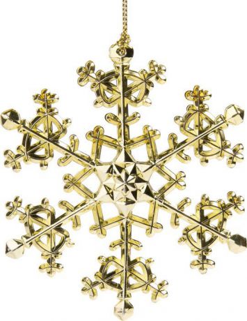 Новогоднее подвесное елочное украшение Magic Time "Снежинка искристая", 11 x 11 x 0,4 см