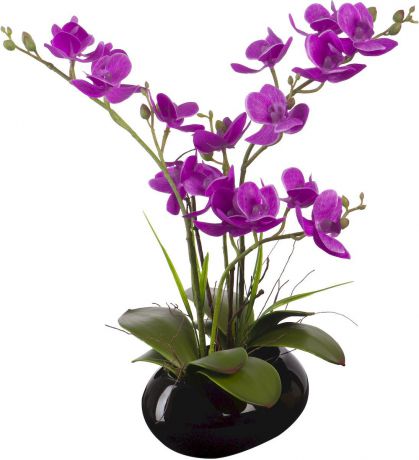 Цветы декоративные Engard "Орхидея", в кашпо, 14 х 12 х 34 см