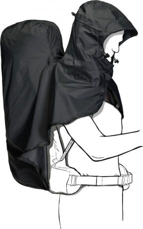 Чехол для рюкзака Jack Wolfskin "Raincover 40-60L", от дождя, цвет: темно-серый, 40-60 л. 8002711-6350
