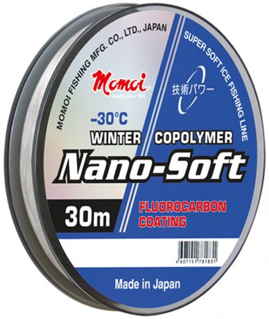 Леска зимняя Momoi Fishing ""Nano-Soft Winter", 30 м, 0,117 мм, 1,3 кг