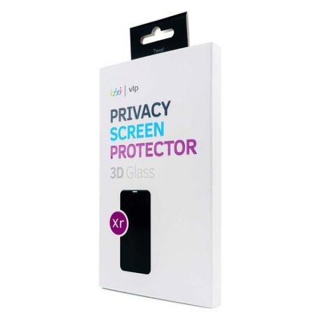 Защитное стекло для экрана VLP Privacy для Apple iPhone XR, антиблик, 75 х 150 мм, конфиденциальная, 1 шт [vlp-3dglp-ipxr]