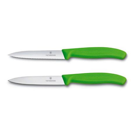 Набор ножей кухон. Victorinox Swiss Classic (6.7796.L4B) компл.:2шт салатовый блистер