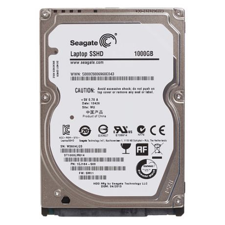 Жесткий диск SEAGATE Laptop SSHD ST1000LM014, 1Тб, гибридный HDD/SSD, SATA III, 2.5"