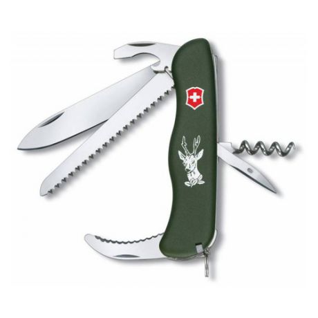 Складной нож VICTORINOX Hunter, 13 функций, 111мм, зеленый