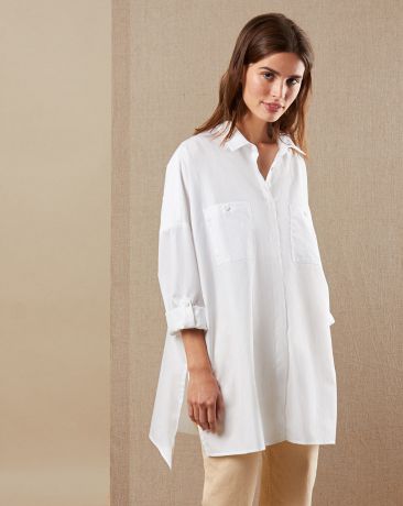 12Storeez Рубашка BL65-023 (Белый в ромб)