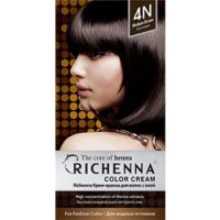 Richenna Color Cream 4 n - Крем-краска для волос с хной, коричневый