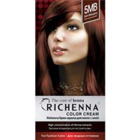 Richenna Color Cream 5 mb - Крем-краска для волос с хной, темно-красное дерево